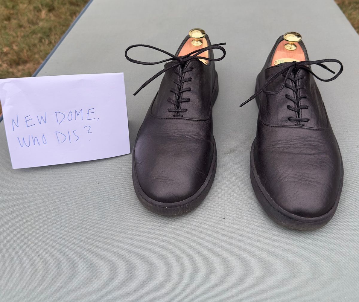 Photo by amac16 on October 5, 2025 of the Crown Northampton Abbey Unlined Oxford in Black Horween Dearborn.