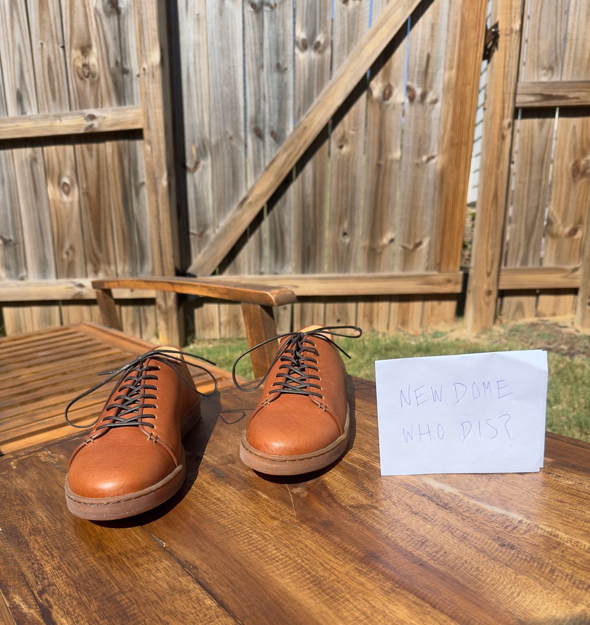 Photo by amac16 on October 1, 2025 of the Crown Northampton Harlestone in Olive Oil Tan Horween Buffalo.