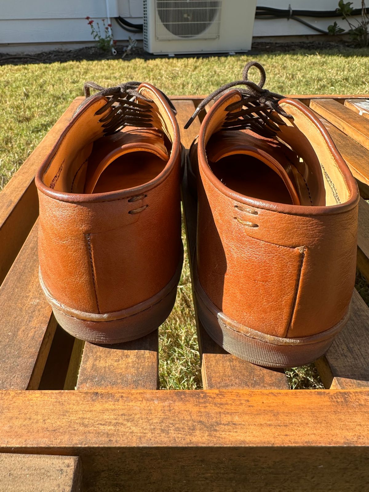 Photo by amac16 on November 3, 2025 of the Crown Northampton Harlestone in Olive Oil Tan Horween Buffalo.