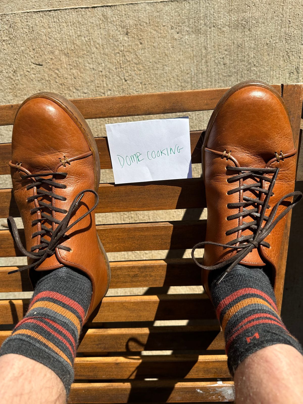 Photo by amac16 on November 3, 2025 of the Crown Northampton Harlestone in Olive Oil Tan Horween Buffalo.