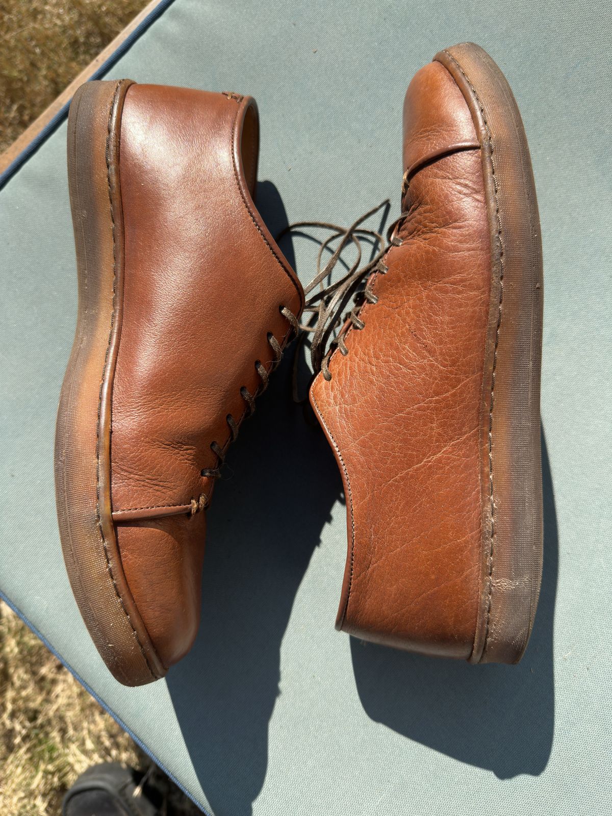 Photo by amac16 on December 3, 2025 of the Crown Northampton Harlestone in Olive Oil Tan Horween Buffalo.