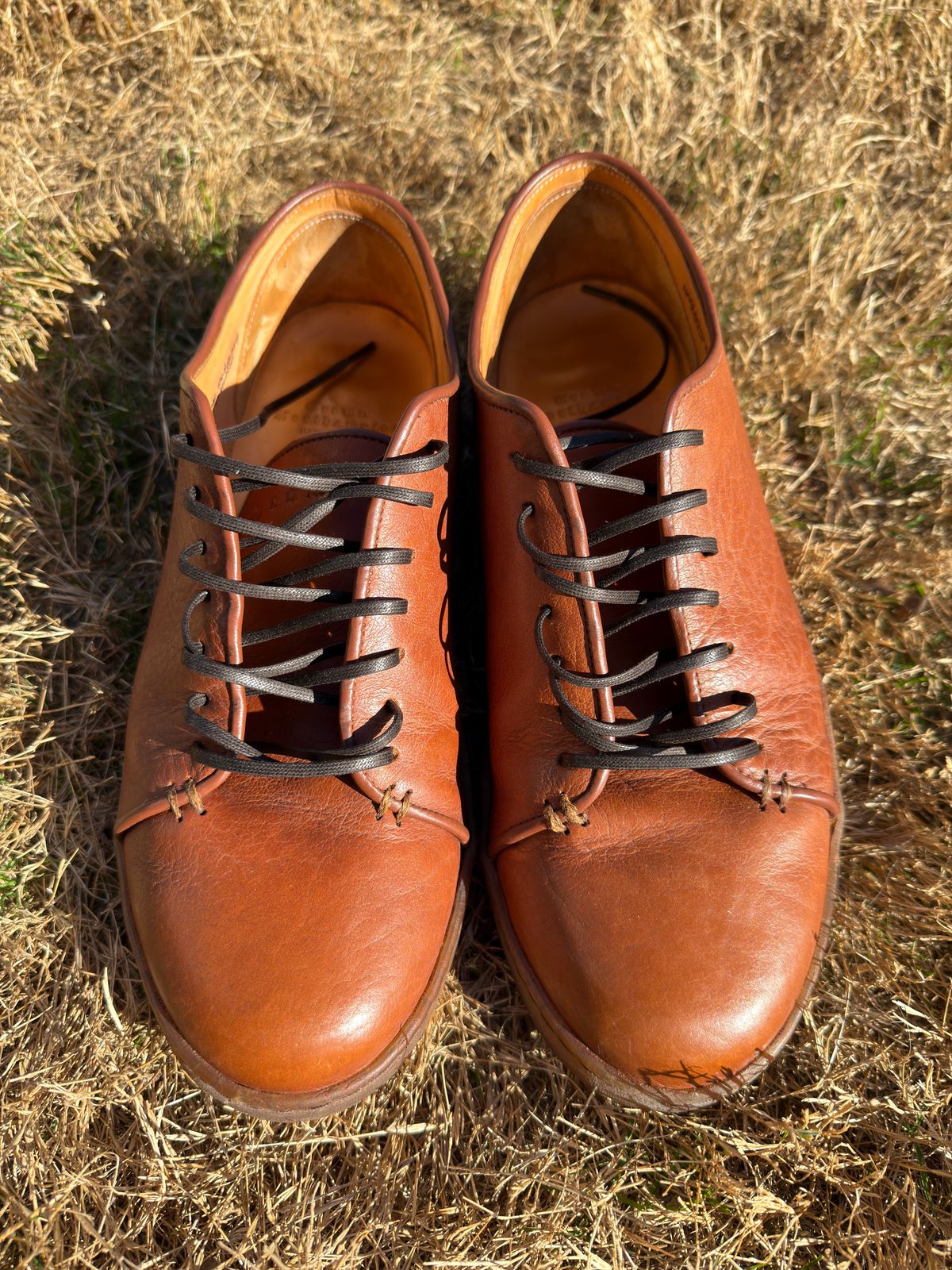 Photo by amac16 on January 4, 2026 of the Crown Northampton Harlestone in Olive Oil Tan Horween Buffalo.