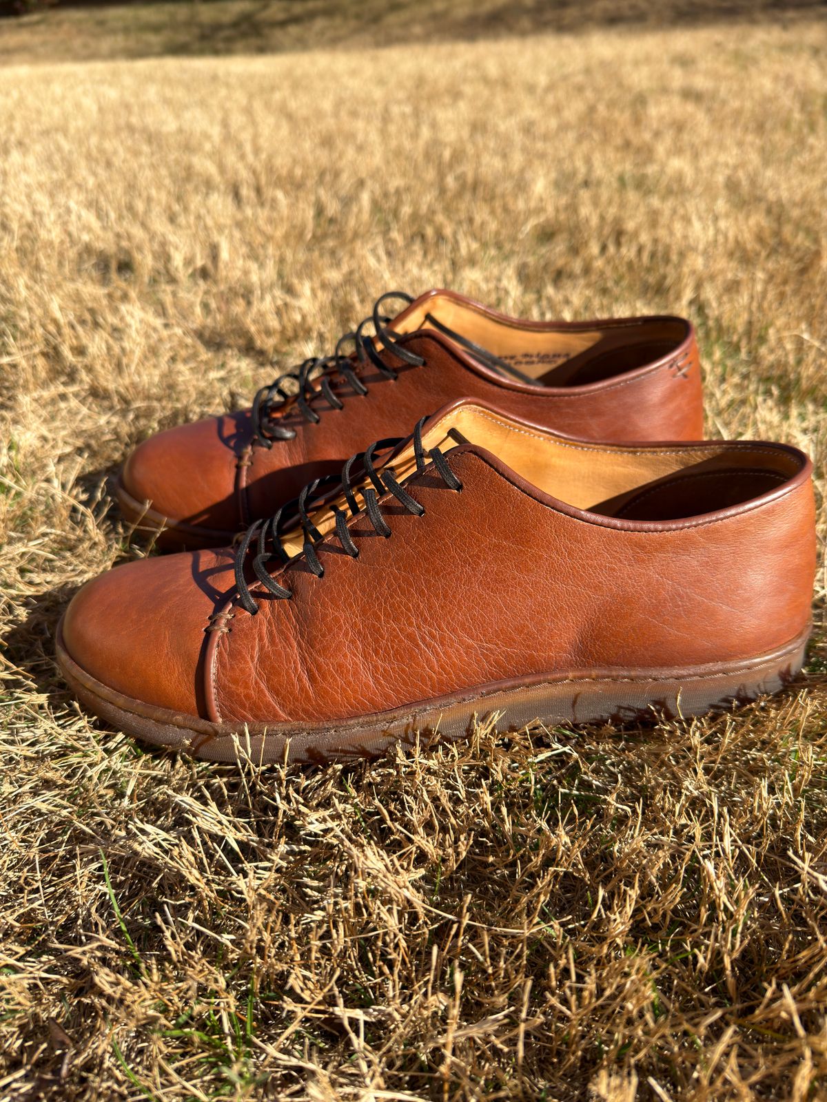 Photo by amac16 on January 4, 2026 of the Crown Northampton Harlestone in Olive Oil Tan Horween Buffalo.