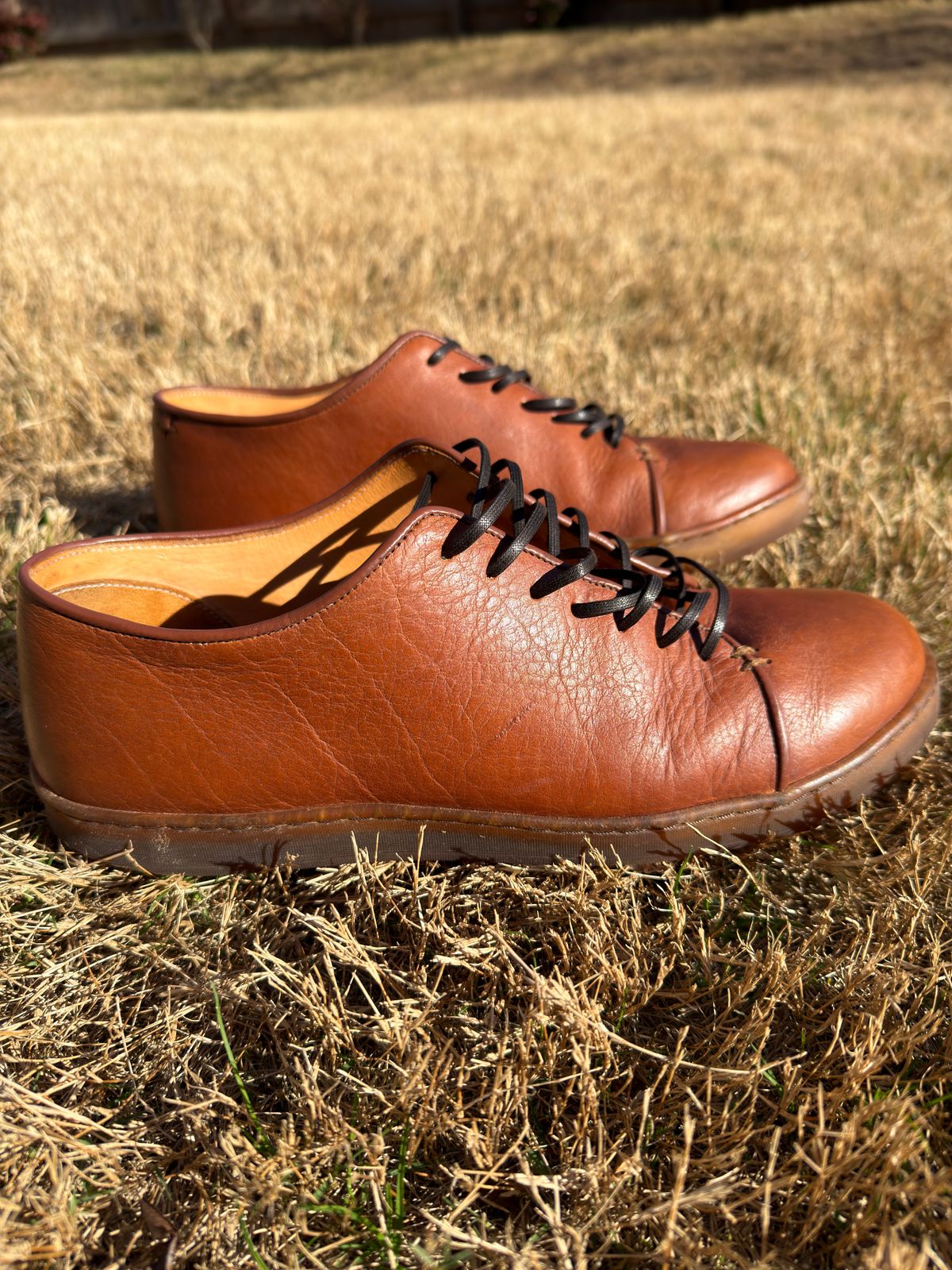 Photo by amac16 on January 4, 2026 of the Crown Northampton Harlestone in Olive Oil Tan Horween Buffalo.