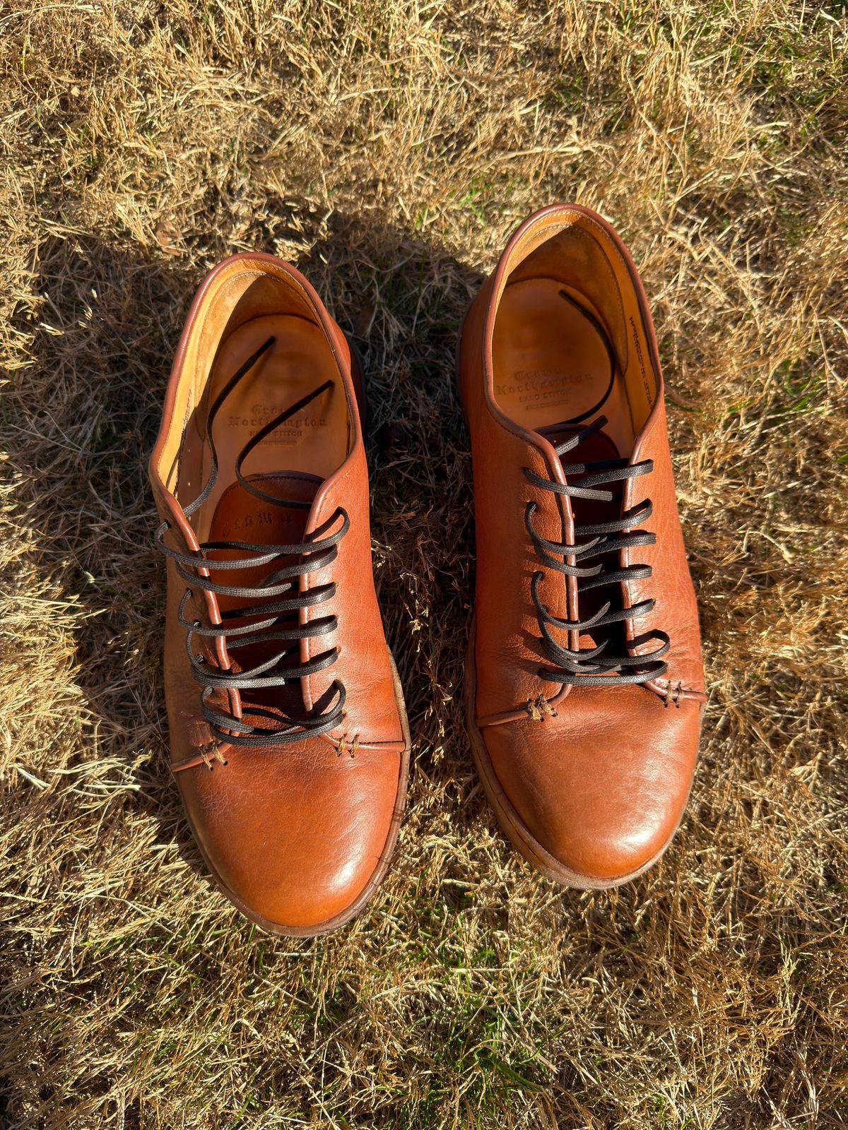 Photo by amac16 on January 4, 2026 of the Crown Northampton Harlestone in Olive Oil Tan Horween Buffalo.