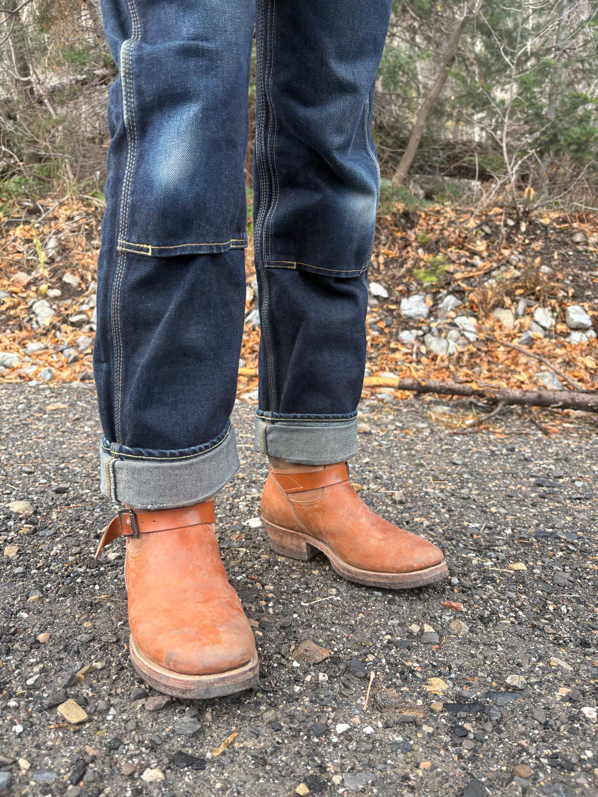 Photo by leafjar77 on November 20, 2025 of the Unsung U 22-2 Engineer Boot in Maryam Natural Rovescio Sego.