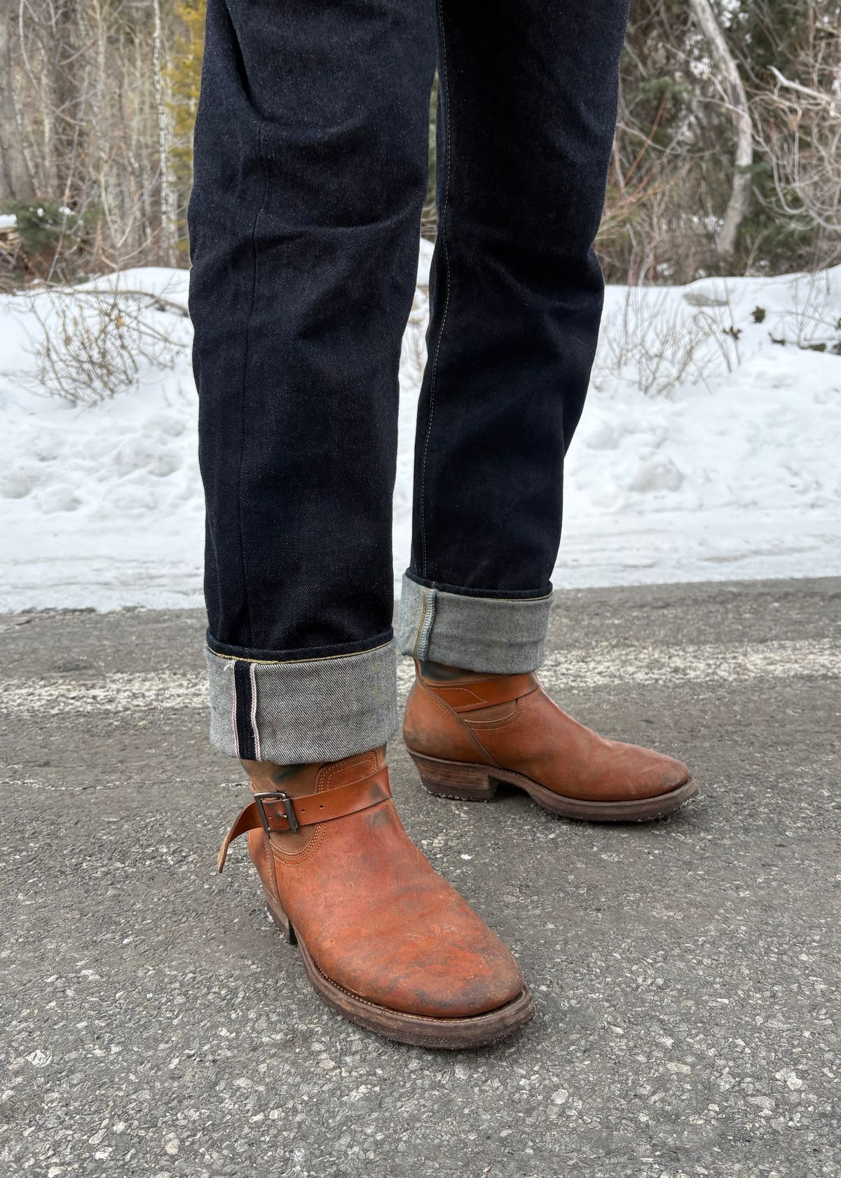 Photo by leafjar77 on January 28, 2026 of the Unsung U 22-2 Engineer Boot in Maryam Natural Rovescio Sego.