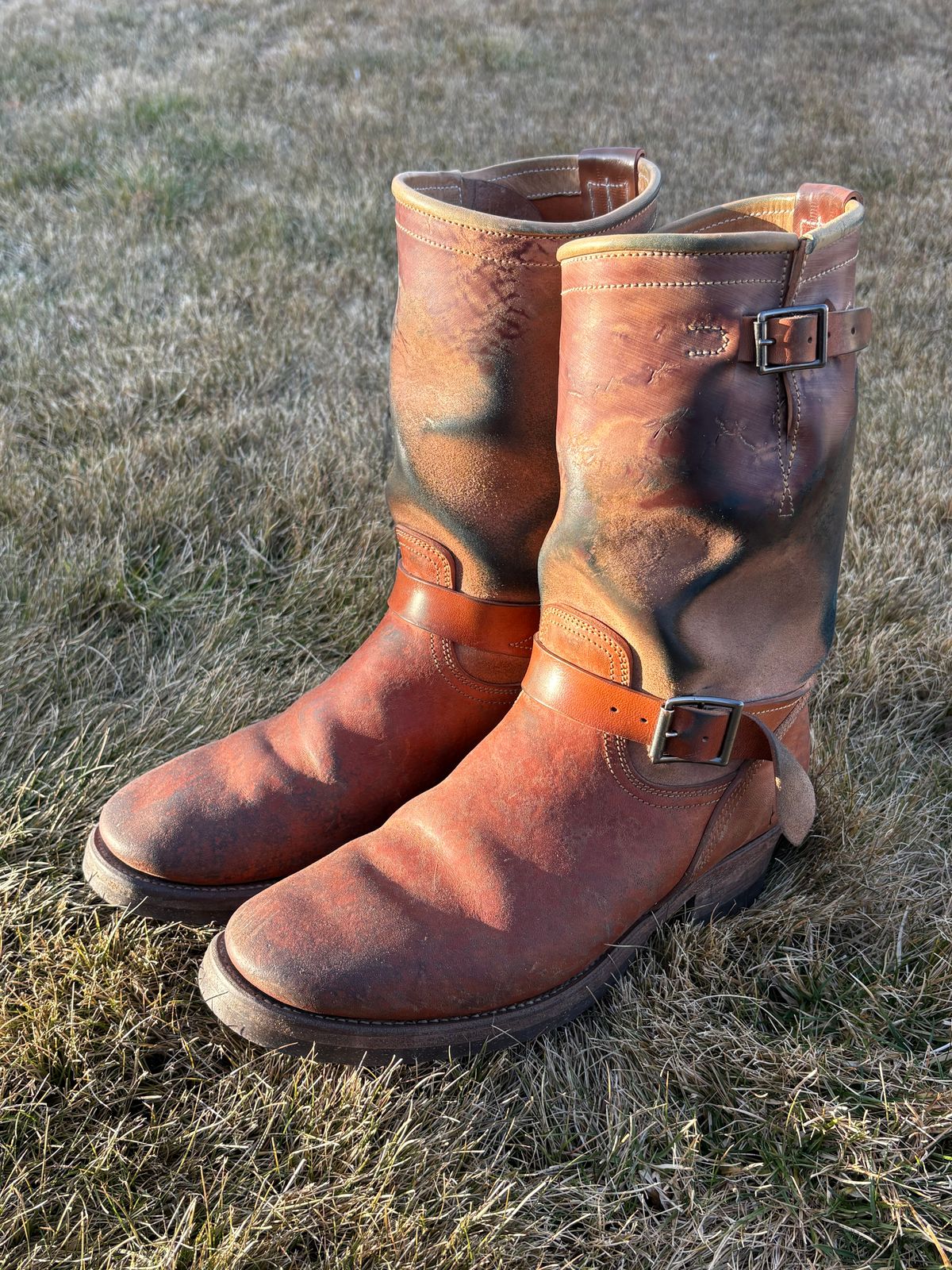 Photo by leafjar77 on February 4, 2026 of the Unsung U 22-2 Engineer Boot in Maryam Natural Rovescio Sego.