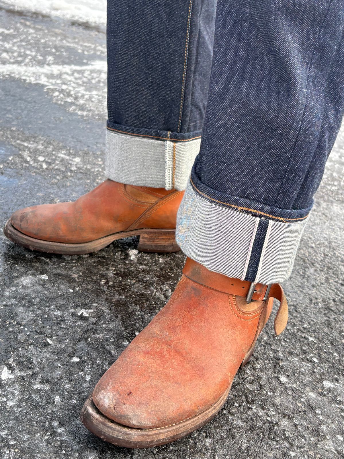 Photo by leafjar77 on February 12, 2026 of the Unsung U 22-2 Engineer Boot in Maryam Natural Rovescio Sego.