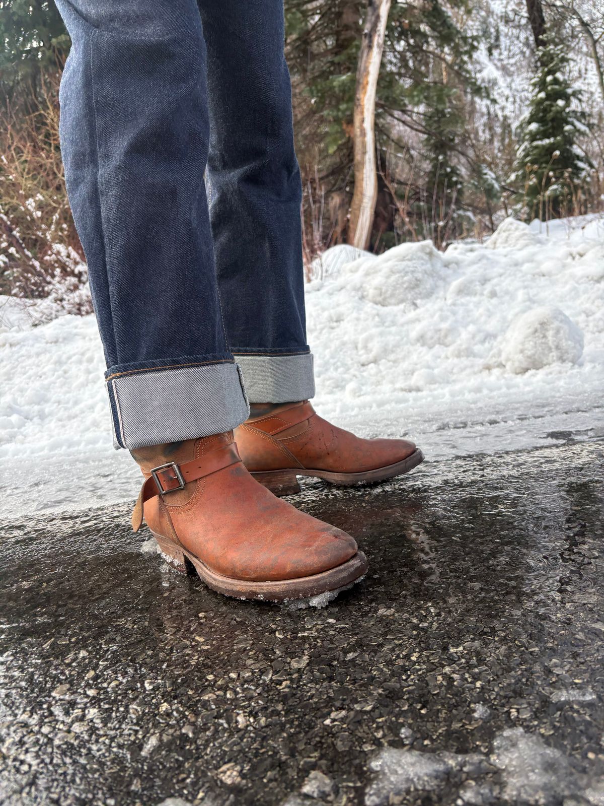 Photo by leafjar77 on February 12, 2026 of the Unsung U 22-2 Engineer Boot in Maryam Natural Rovescio Sego.