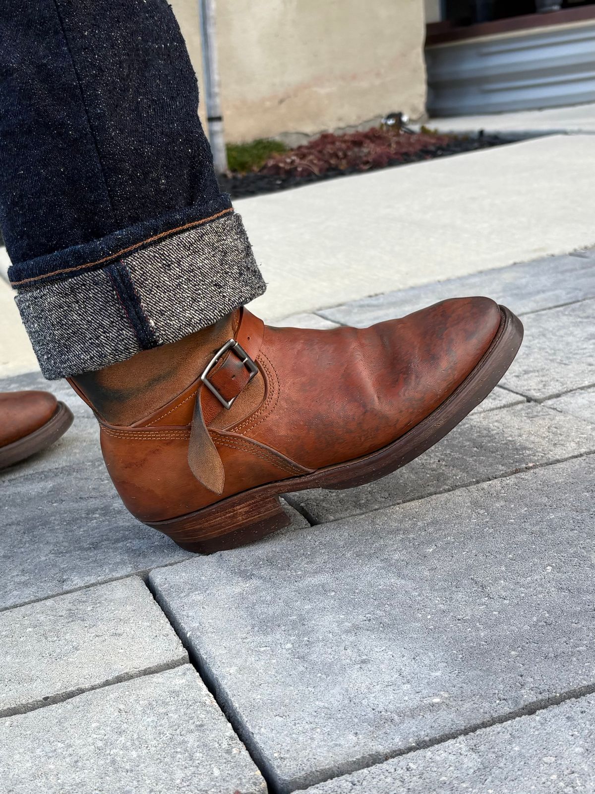 Photo by leafjar77 on March 3, 2026 of the Unsung U 22-2 Engineer Boot in Maryam Natural Rovescio Sego.