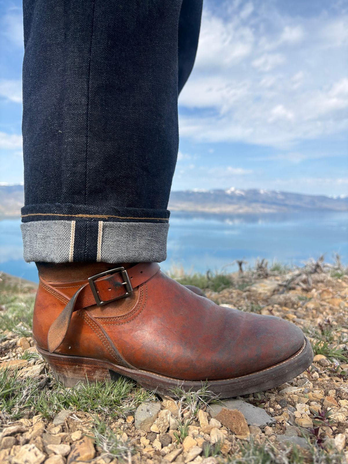 Photo by leafjar77 on April 10, 2026 of the Unsung U 22-2 Engineer Boot in Maryam Natural Rovescio Sego.