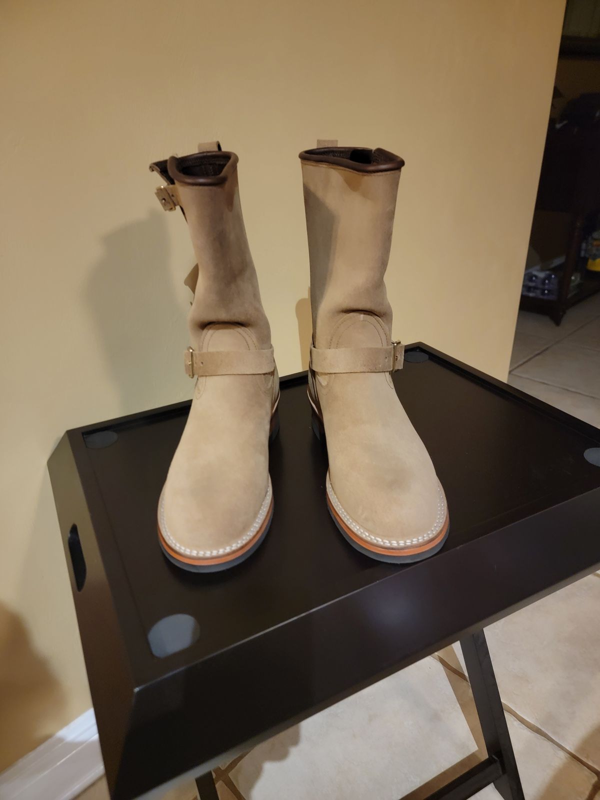 Photo by Tridog on October 1, 2025 of the Nicks Brakeman in Brown CXL Roughout.