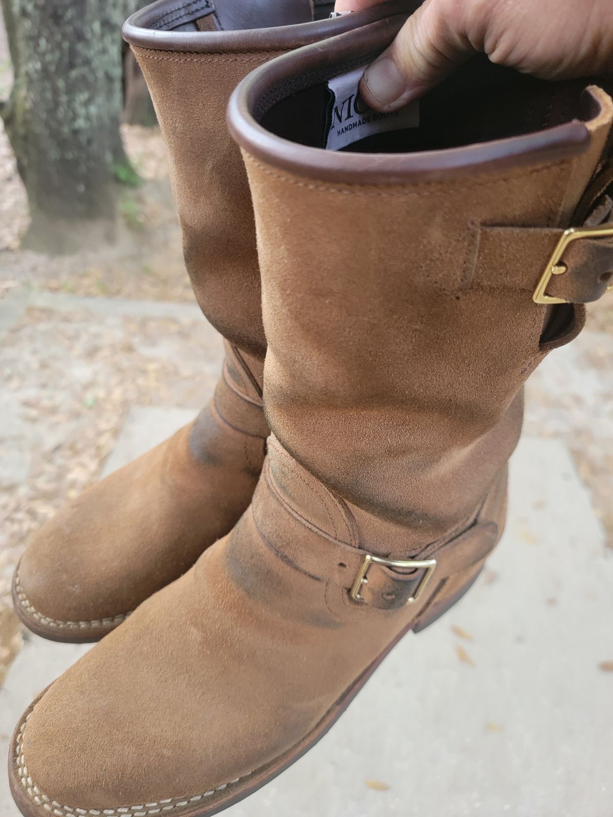 Photo by Tridog on April 4, 2026 of the Nicks Brakeman in Brown CXL Roughout.