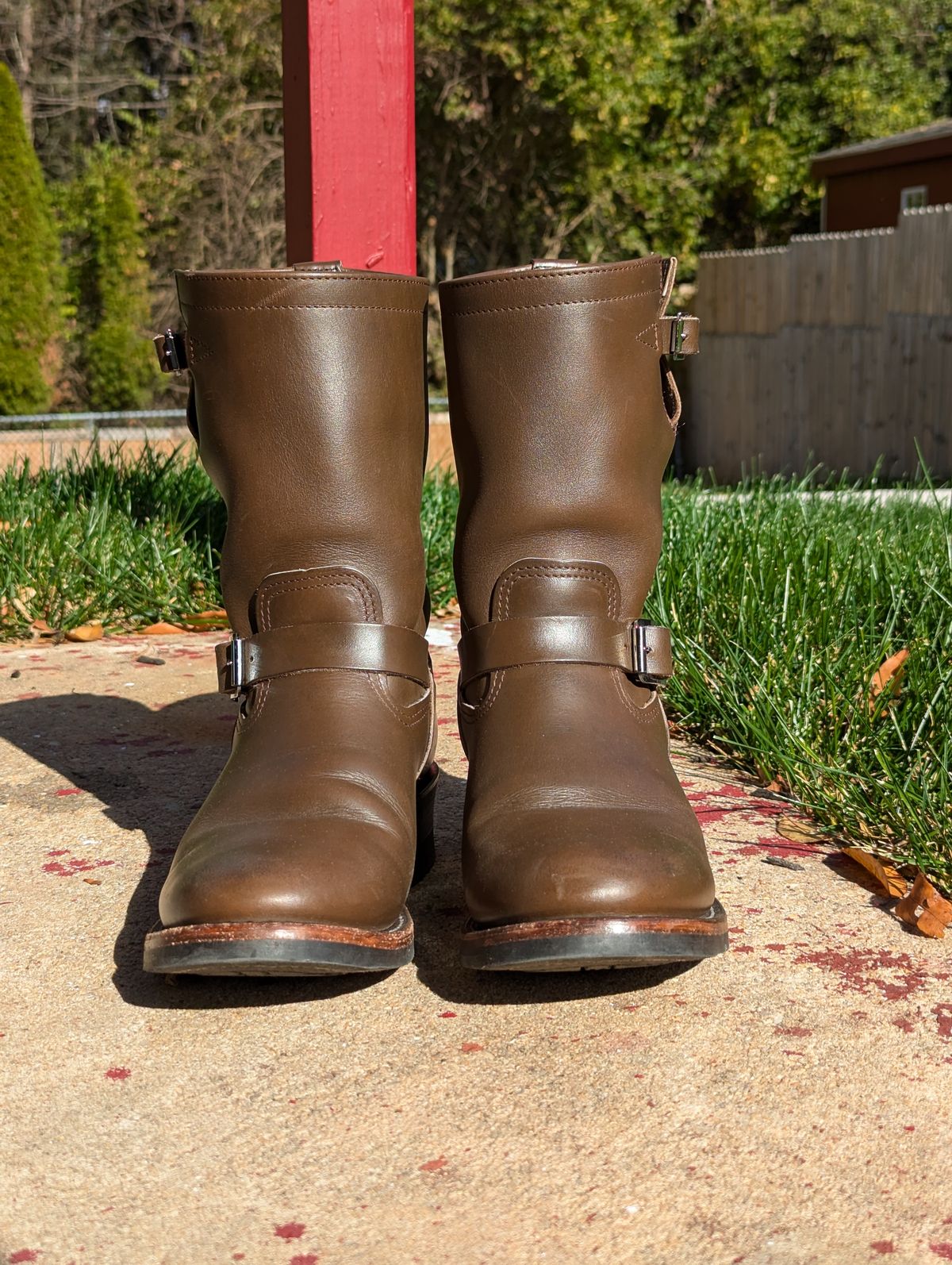 Photo by mari on November 1, 2024 of the Keystone Shoe Company Biker Boot (Engineer) in Horween Dark Brown Latigo.