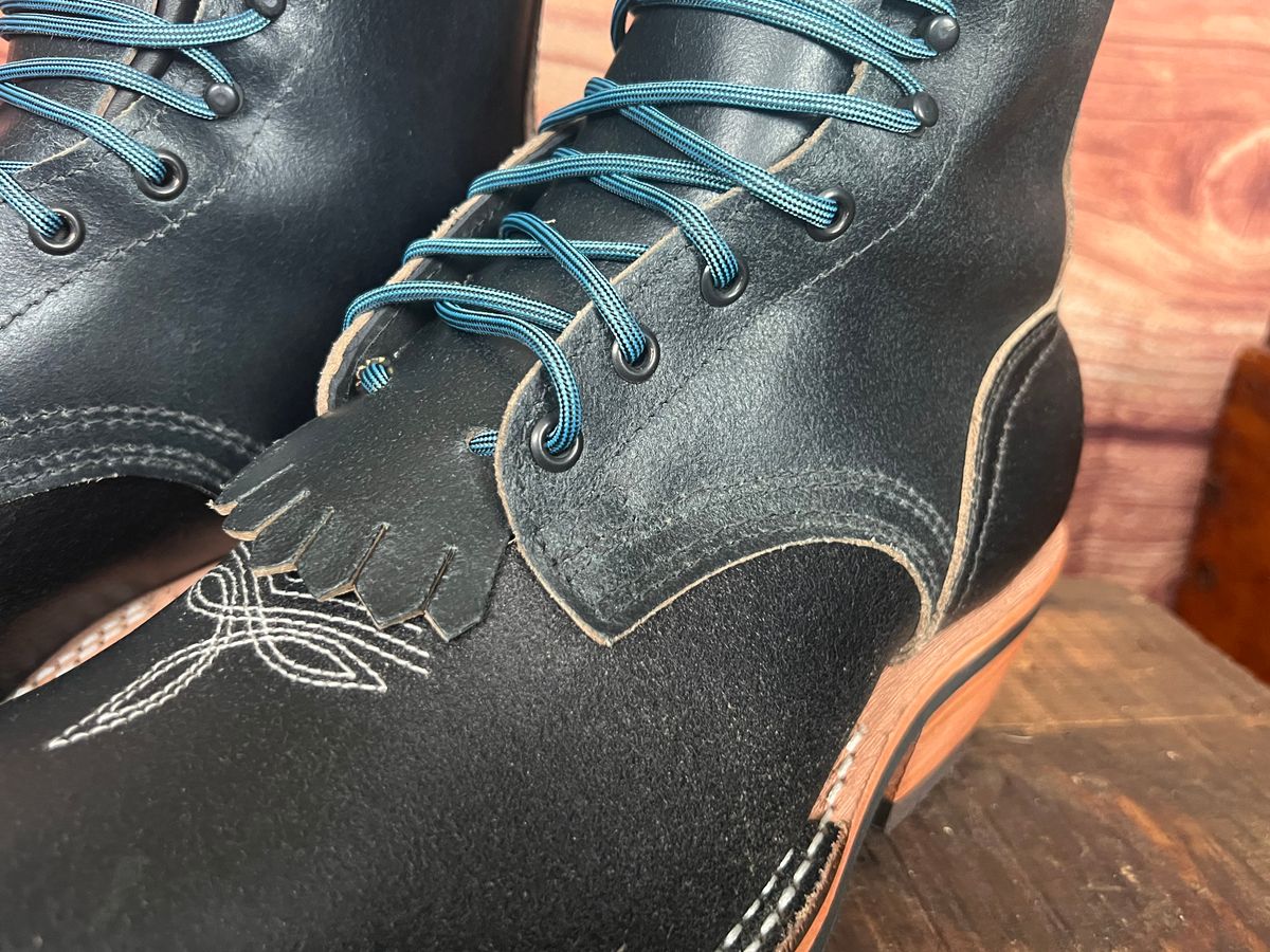 Photo by dieseldoc25 on March 15, 2026 of the Nicks Packer in Horween Pacific Waxed Flesh & Horween Black Waxed Flesh.