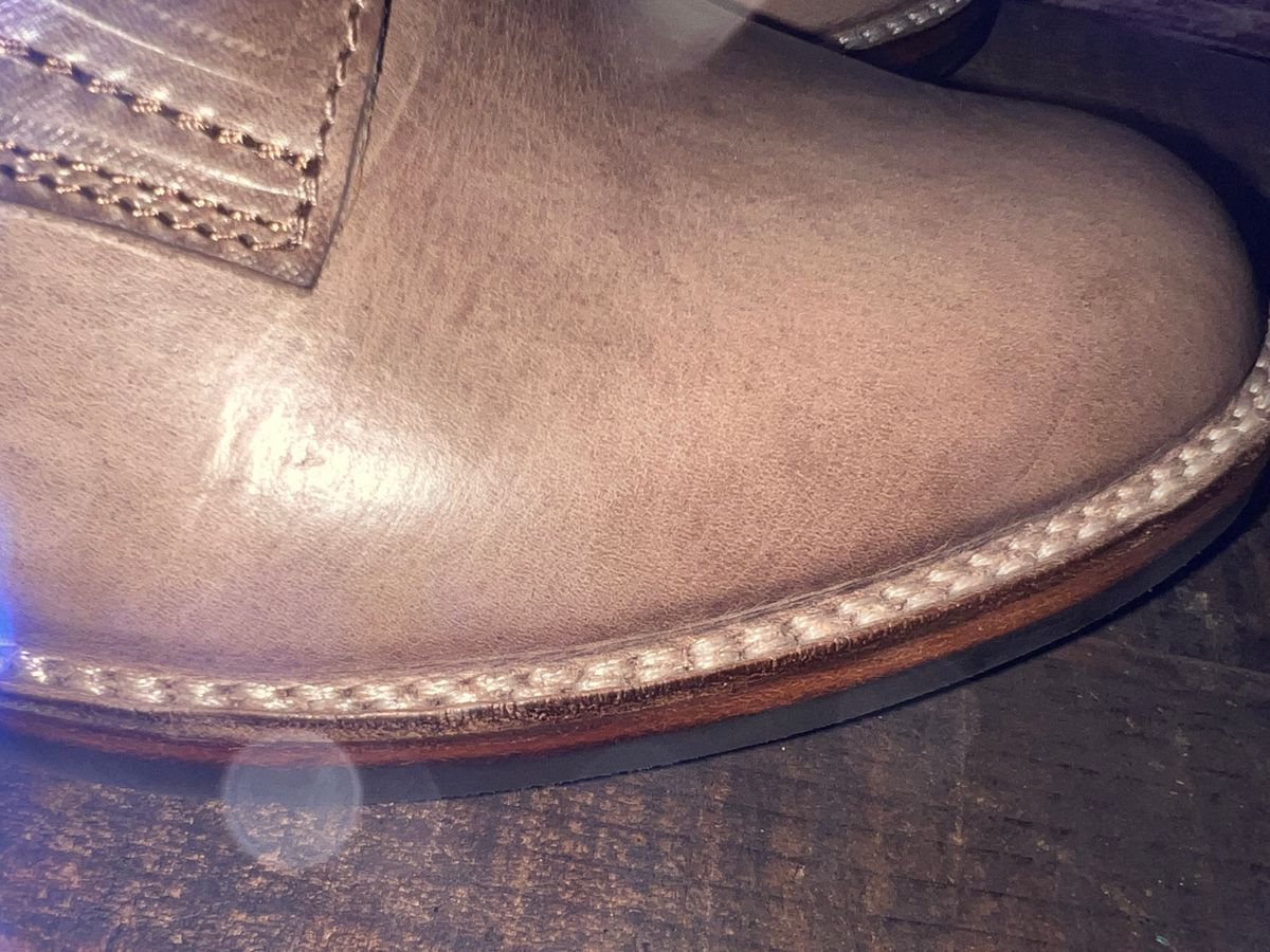 Photo by dieseldoc25 on April 2, 2026 of the Oldspeed MFG Type 1 Service Boot in Horween Natural Chromexcel.