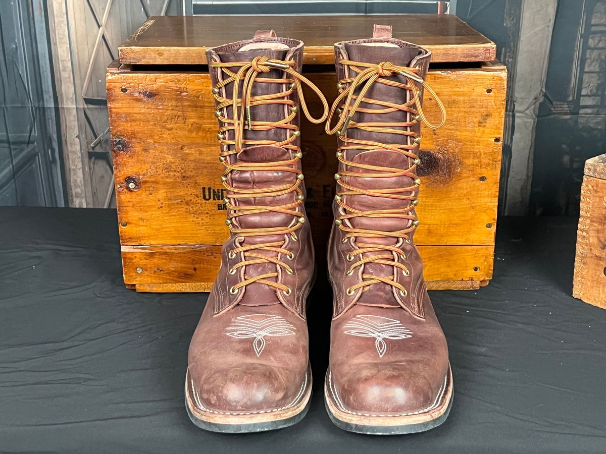 Photo by dieseldoc25 on December 2, 2025 of the Nicks Packer in Horween Timber Roanoke.