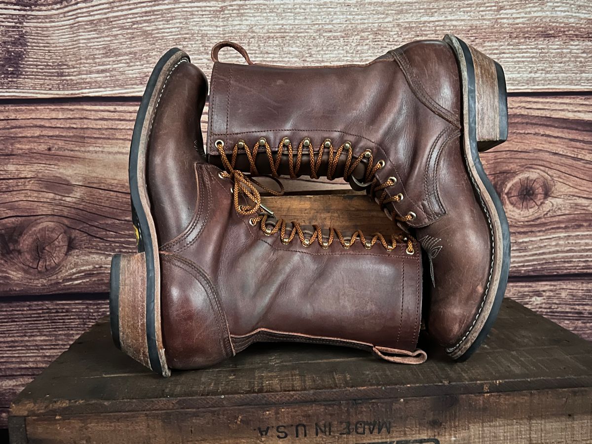 Photo by dieseldoc25 on January 2, 2026 of the Nicks Packer in Horween Timber Roanoke.