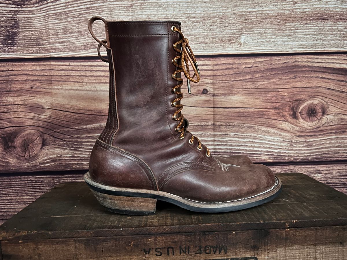 Photo by dieseldoc25 on January 2, 2026 of the Nicks Packer in Horween Timber Roanoke.