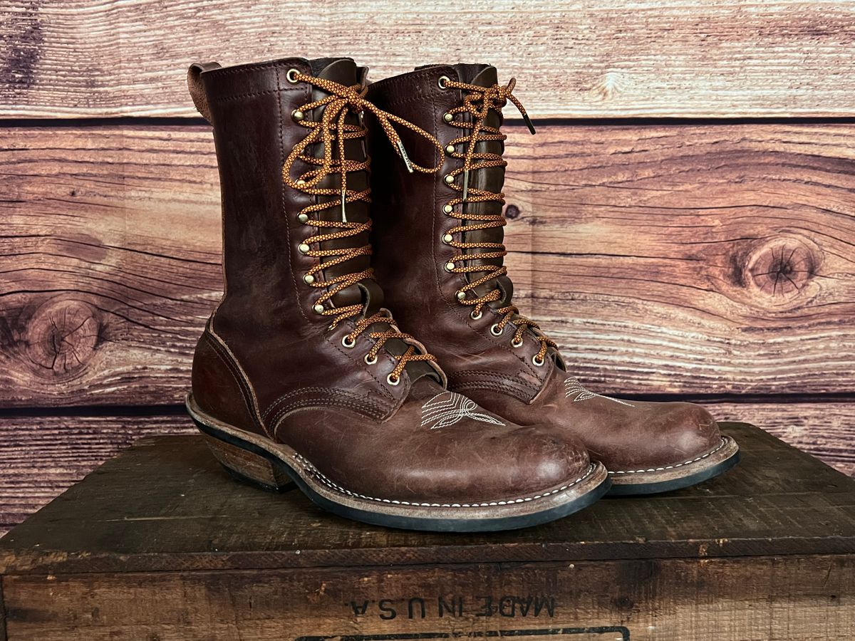 Photo by dieseldoc25 on January 2, 2026 of the Nicks Packer in Horween Timber Roanoke.