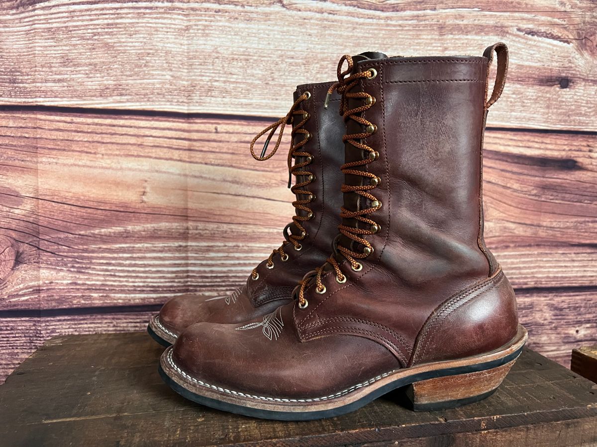 Photo by dieseldoc25 on January 2, 2026 of the Nicks Packer in Horween Timber Roanoke.