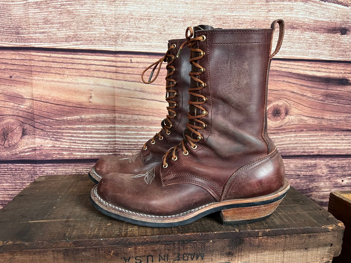 Photo by dieseldoc25 on January 2, 2026 of the Nicks Packer in Horween Timber Roanoke.