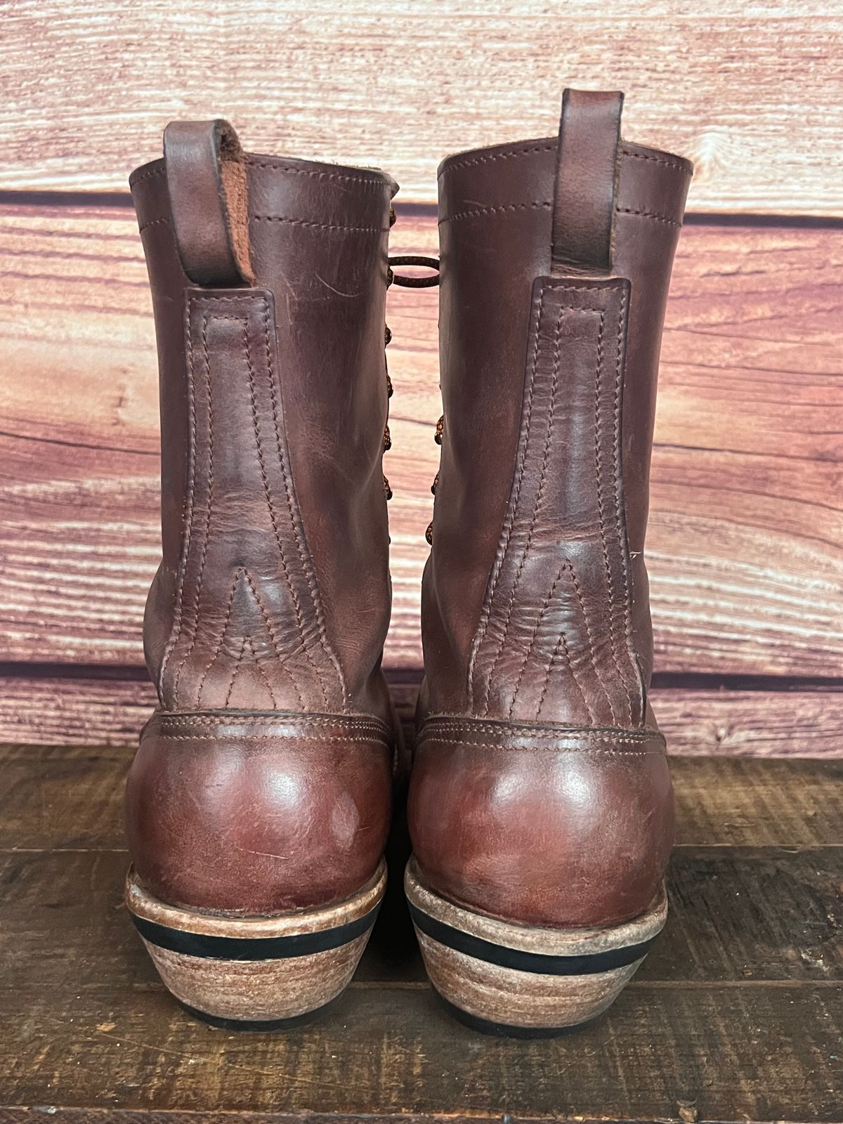 Photo by dieseldoc25 on February 2, 2026 of the Nicks Packer in Horween Timber Roanoke.