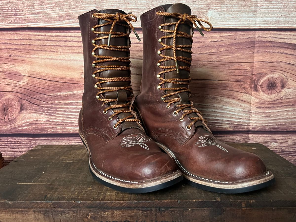 Photo by dieseldoc25 on February 2, 2026 of the Nicks Packer in Horween Timber Roanoke.