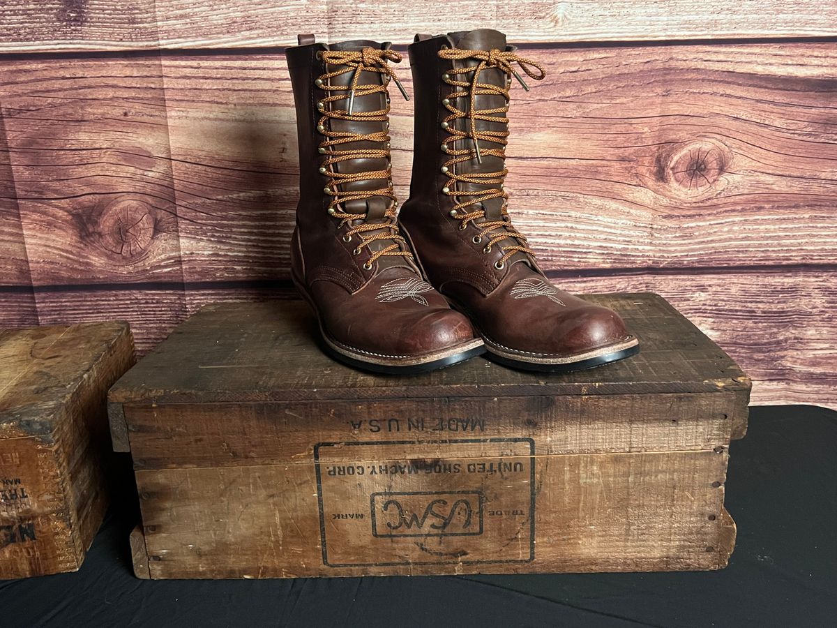 Photo by dieseldoc25 on February 2, 2026 of the Nicks Packer in Horween Timber Roanoke.