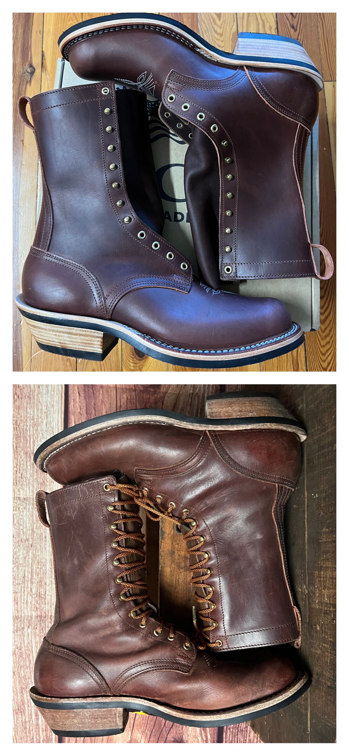 Photo by dieseldoc25 on February 4, 2026 of the Nicks Packer in Horween Timber Roanoke.