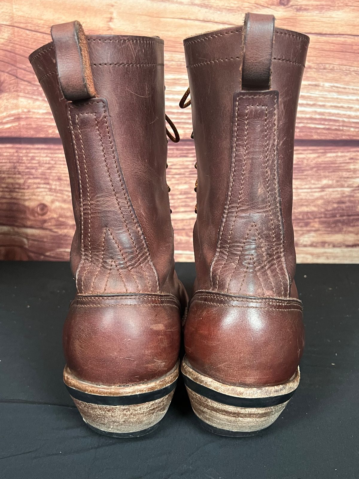 Photo by dieseldoc25 on February 27, 2026 of the Nicks Packer in Horween Timber Roanoke.