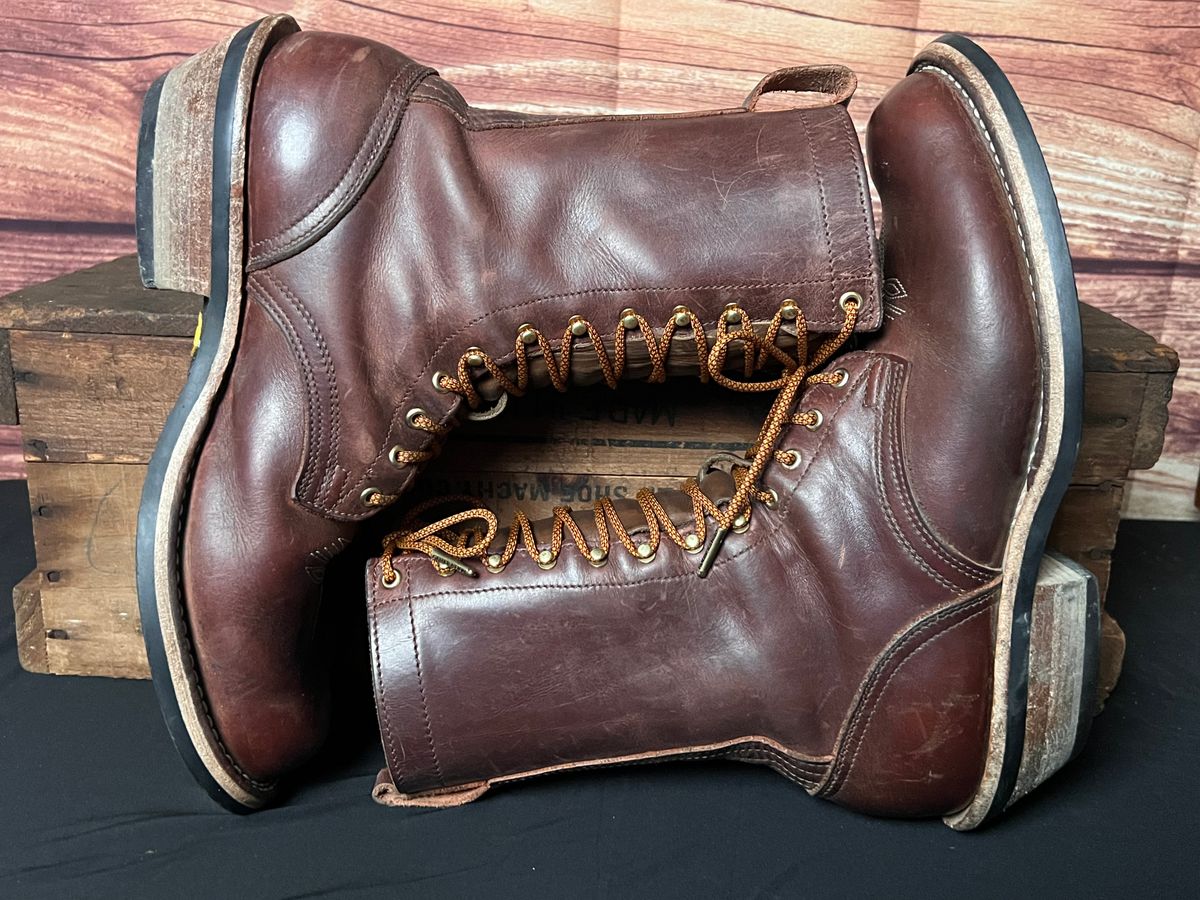 Photo by dieseldoc25 on February 27, 2026 of the Nicks Packer in Horween Timber Roanoke.