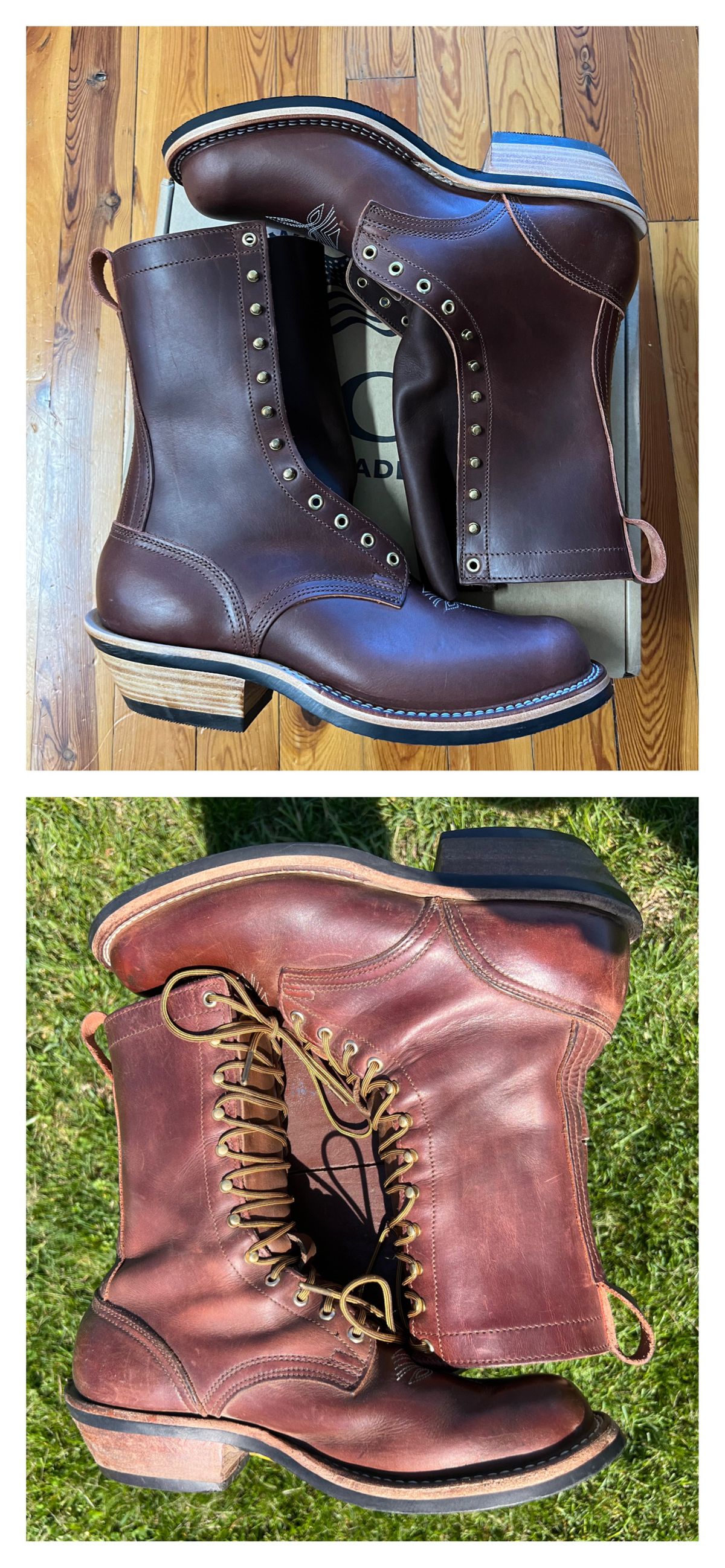 Photo by dieseldoc25 on April 2, 2026 of the Nicks Packer in Horween Timber Roanoke.