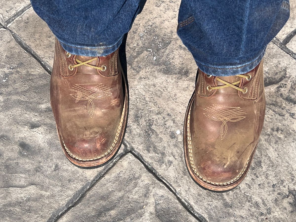 Photo by dieseldoc25 on March 21, 2026 of the Nicks Packer in Horween Timber Roanoke.