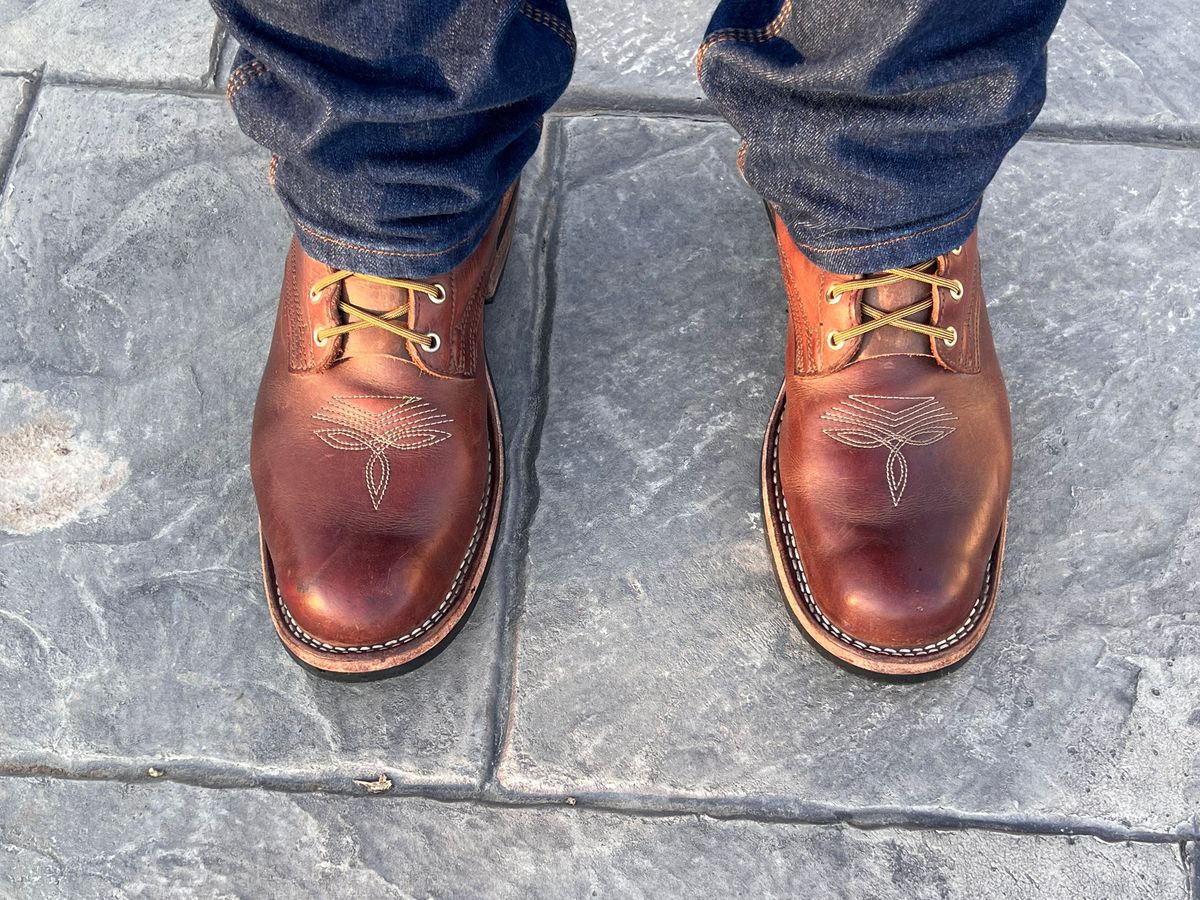 Photo by dieseldoc25 on April 8, 2026 of the Nicks Packer in Horween Timber Roanoke.