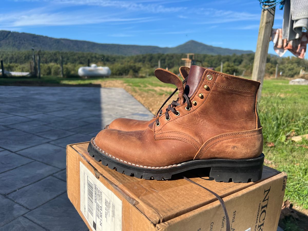 Photo by dieseldoc25 on October 3, 2025 of the Nicks MTO in Horween Whiskey Predator.