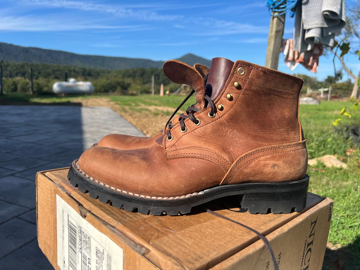 Photo by dieseldoc25 on October 3, 2025 of the Nicks MTO in Horween Whiskey Predator.