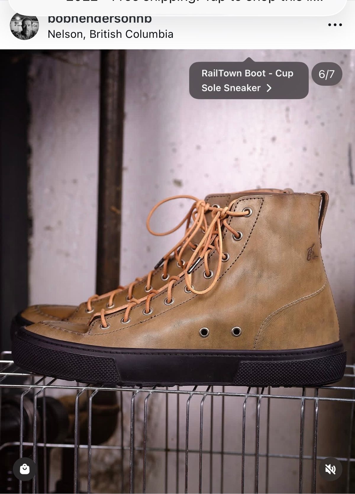 Photo by dieseldoc25 on April 11, 2026 of the BHHB Railtown Boot sneaker in Wickett & Craig Natural Veg Tan.