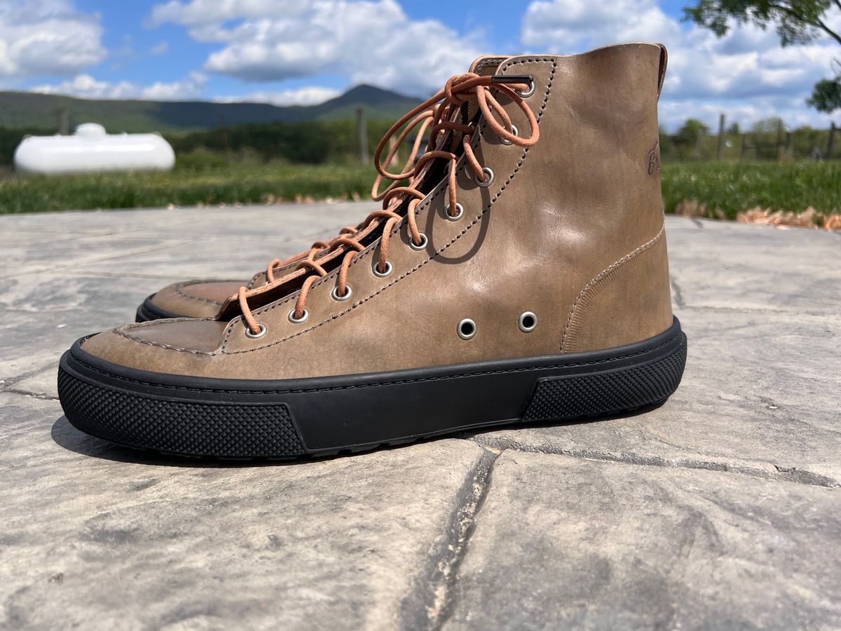 Photo by dieseldoc25 on April 20, 2026 of the BHHB Railtown Boot sneaker in Wickett & Craig Russet Traditional Harness.