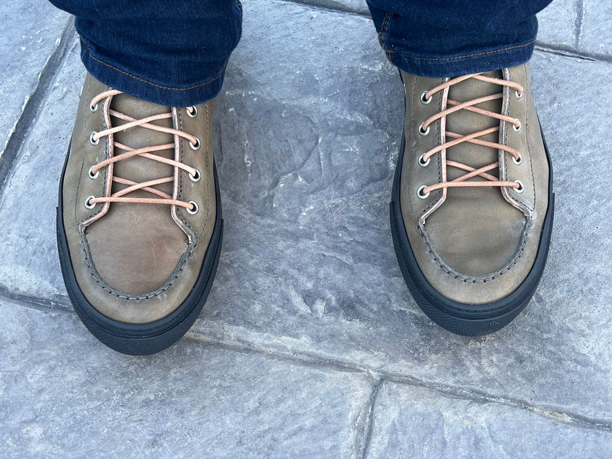 Photo by dieseldoc25 on April 20, 2026 of the BHHB Railtown Boot sneaker in Wickett & Craig Russet Traditional Harness.