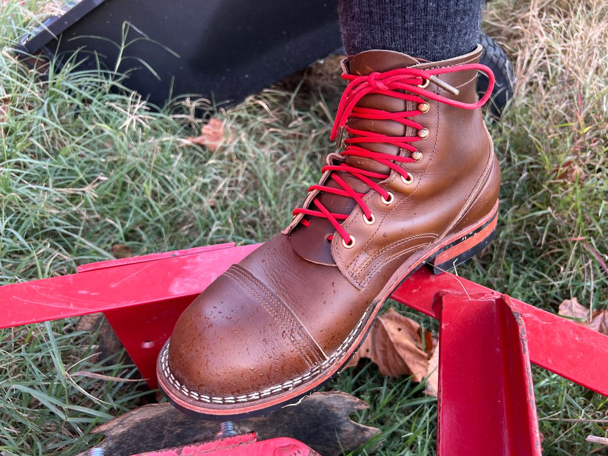 Photo by dieseldoc25 on October 28, 2025 of the Nicks Americana in Horween Shackleton Cognac.