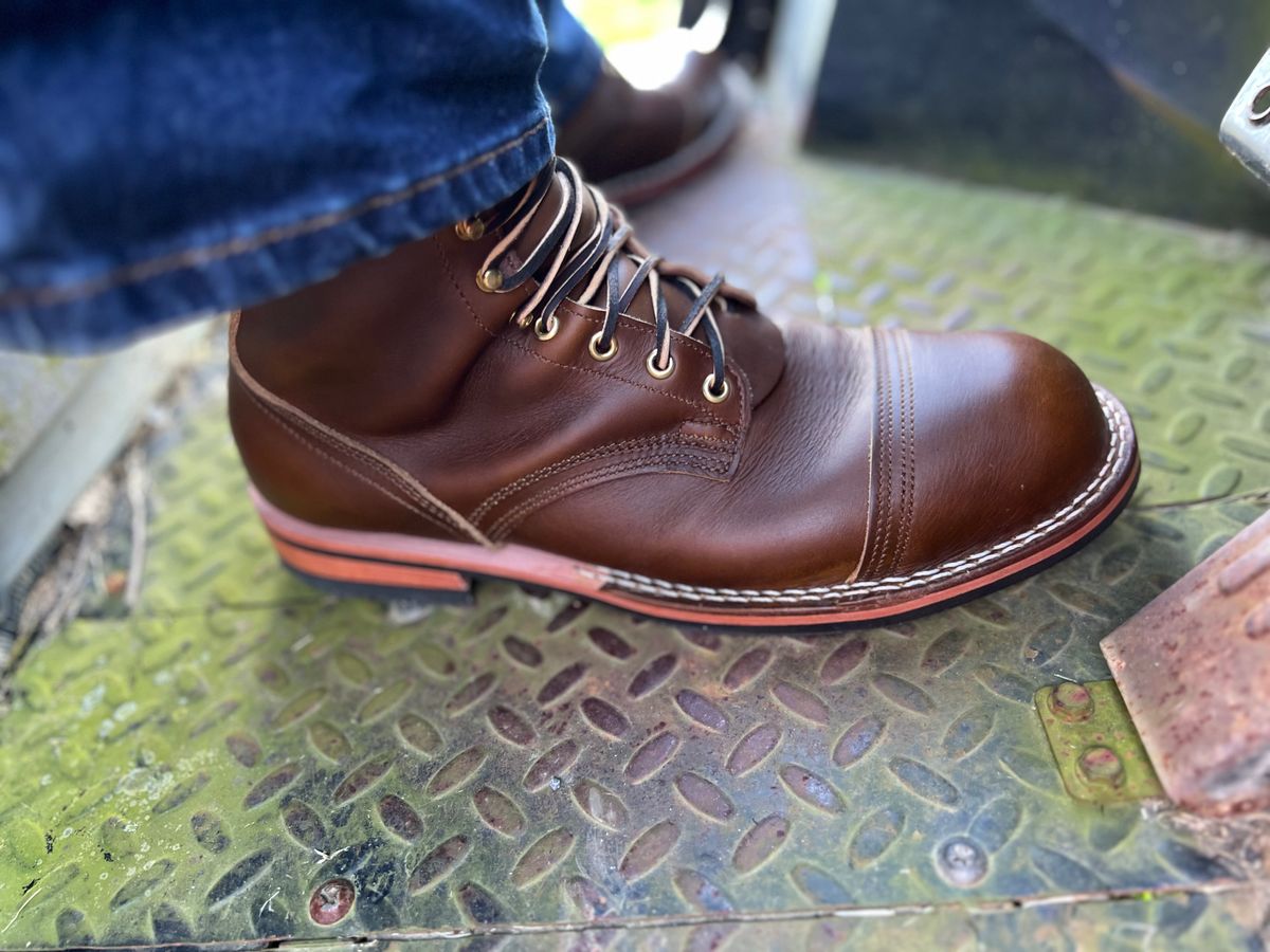 Photo by dieseldoc25 on October 17, 2025 of the Nicks Americana in Horween Shackleton Cognac.