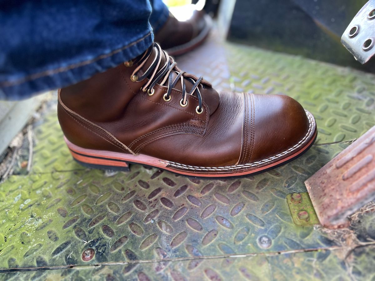 Photo by dieseldoc25 on October 17, 2025 of the Nicks Americana in Horween Shackleton Cognac.
