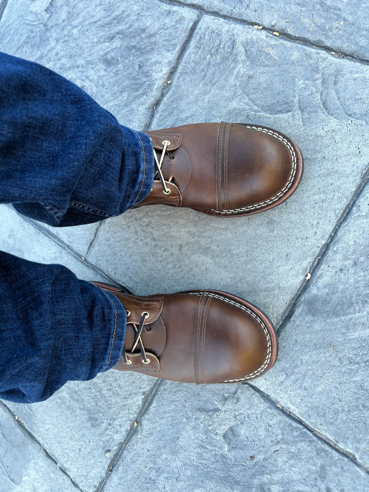 Photo by dieseldoc25 on October 18, 2025 of the Nicks Americana in Horween Shackleton Cognac.