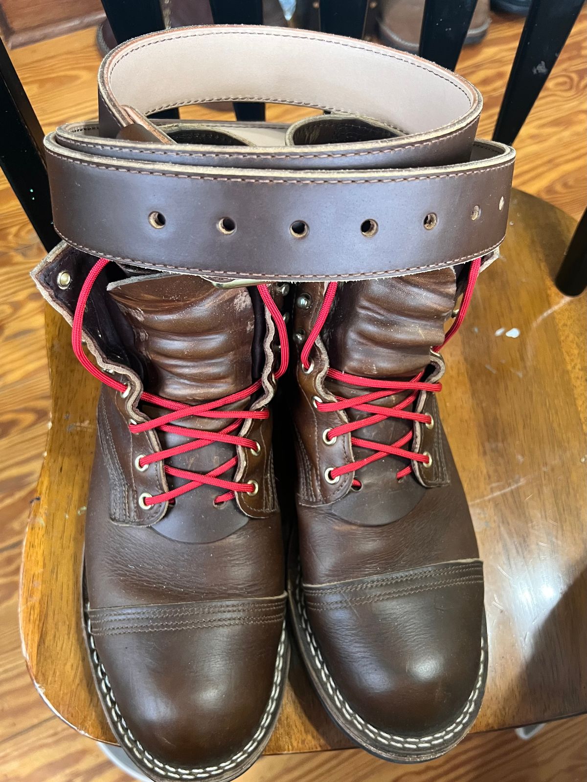 Photo by dieseldoc25 on April 5, 2026 of the Nicks Americana in Horween Shackleton Cognac.