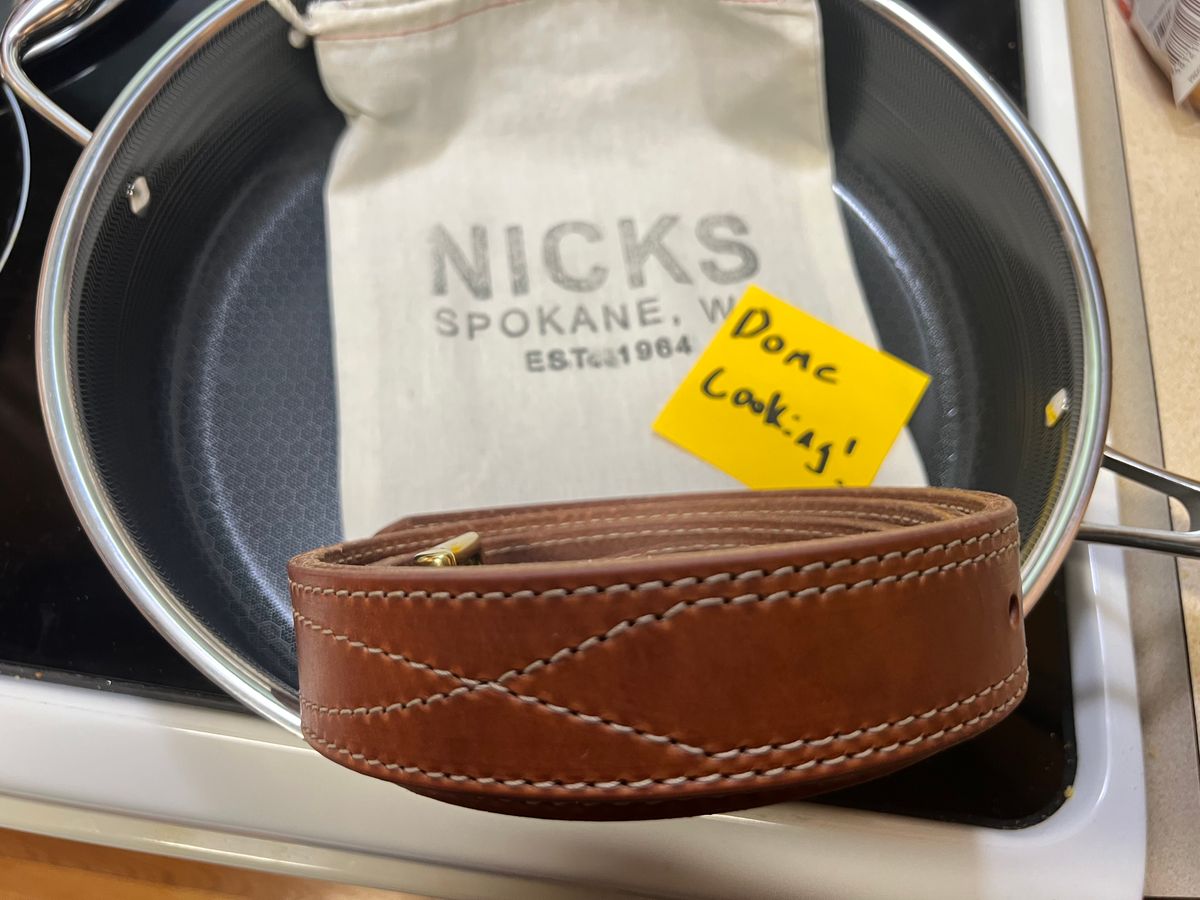 Photo by dieseldoc25 on November 1, 2025 of the Nicks Appaloosa Gunslinger in Wickett & Craig Natural Double Stuffed.