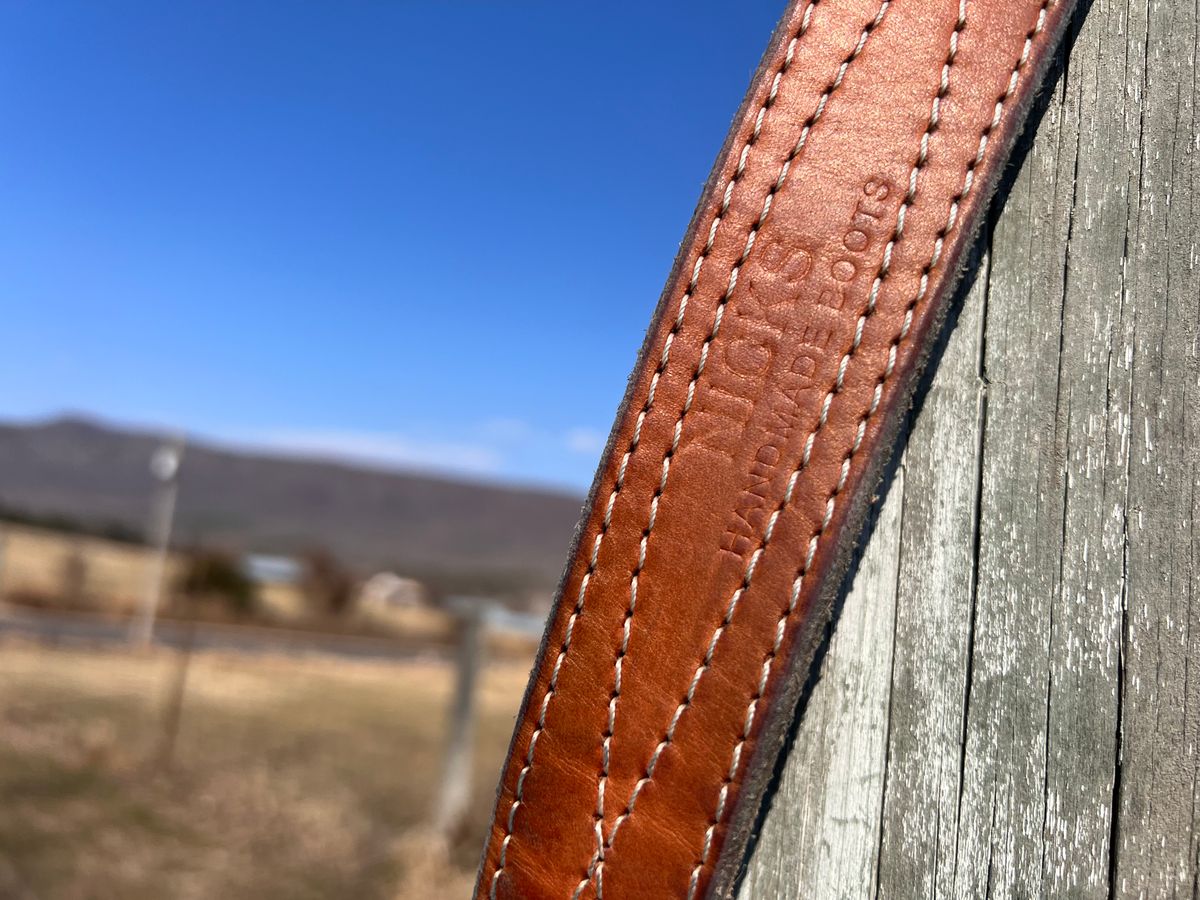 Photo by dieseldoc25 on March 1, 2026 of the Nicks Appaloosa Gunslinger in Wickett & Craig Natural Double Stuffed.