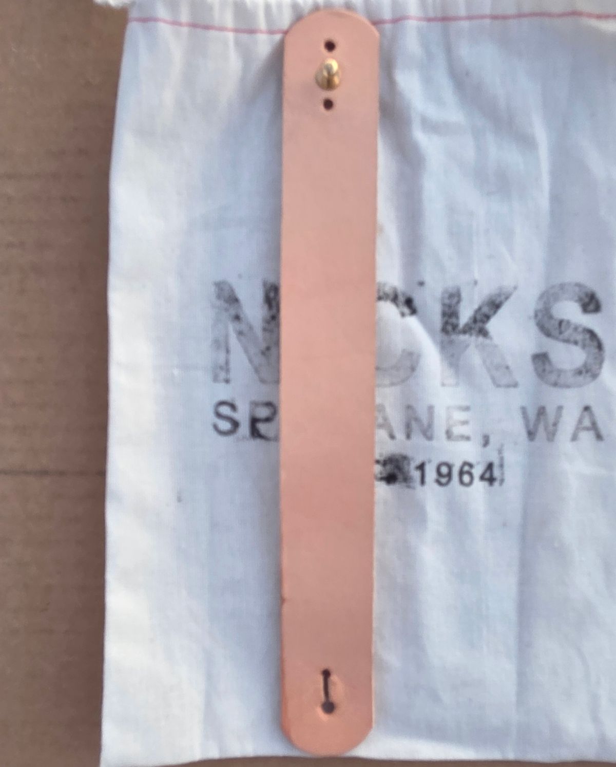 Photo by zestyclosemedicine on October 1, 2025 of the Self-Made Bracelet in Wickett & Craig Natural Veg Tan.