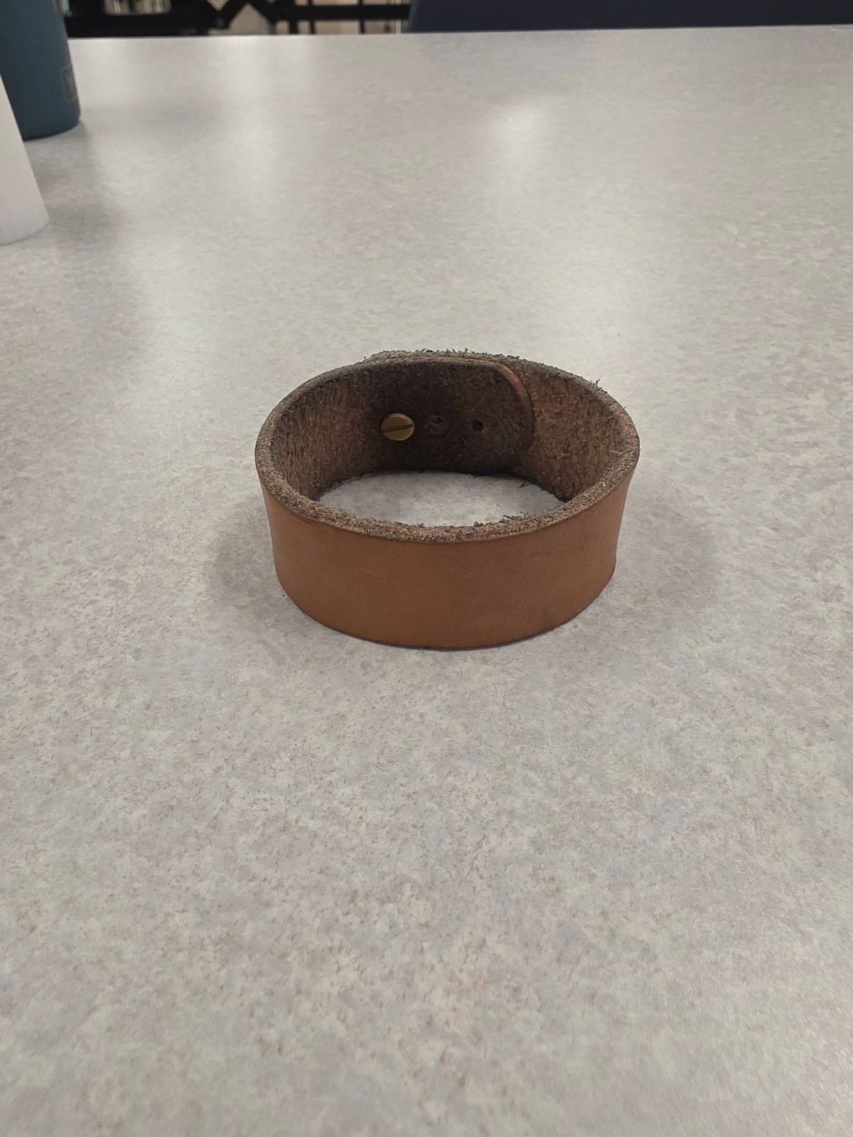 Photo by zestyclosemedicine on November 1, 2025 of the Self-Made Bracelet in Wickett & Craig Natural Veg Tan.